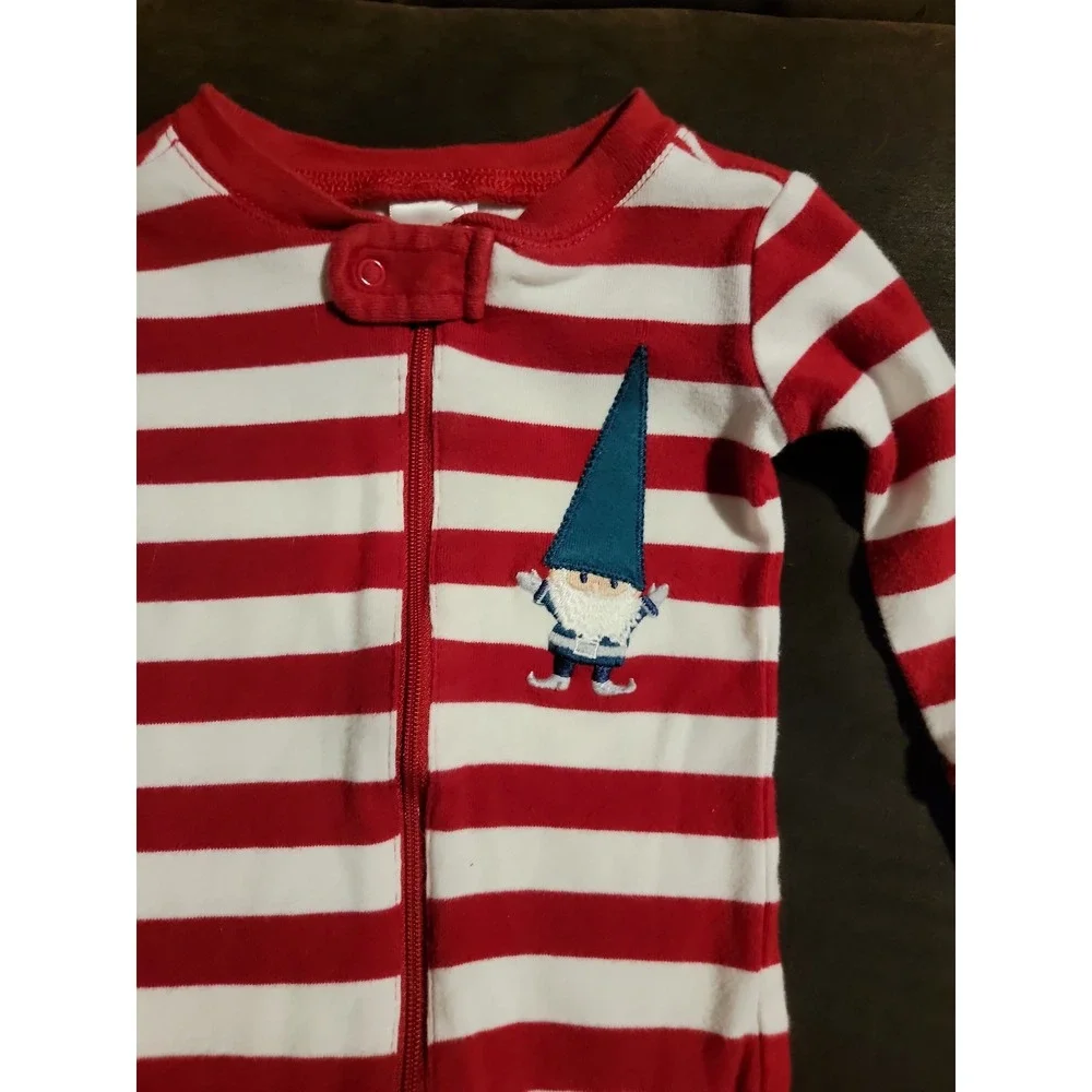 Gymboree baby layette one piece Christmas holiday‎ gnome outfit size 3 6 months